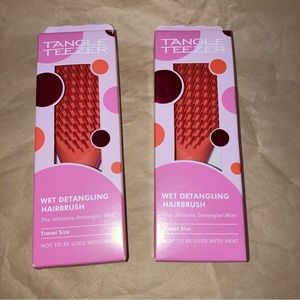 2 x tangle teezer brush mini